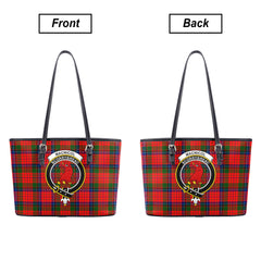 MacNicol (of Scorrybreac) Tartan Crest Leather Tote Bag