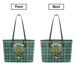 MacThomas Ancient Tartan Crest Leather Tote Bag