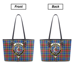 McBeth Modern Tartan Crest Leather Tote Bag