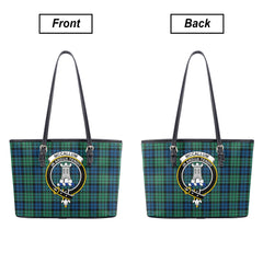 McCallum Ancient Tartan Crest Leather Tote Bag