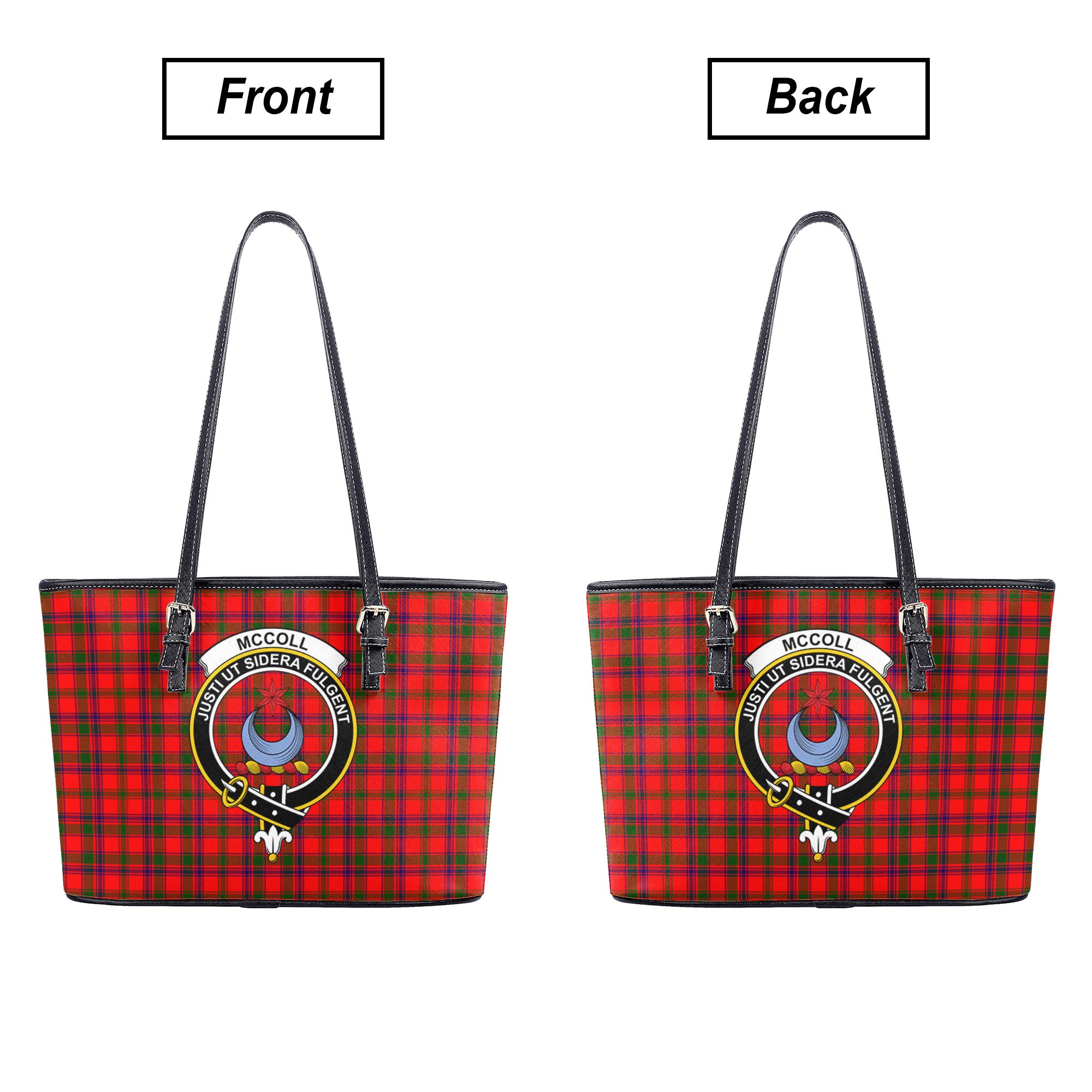 McColl Tartan Crest Leather Tote Bag