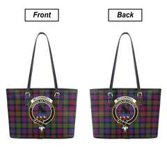 McDonnell of Glengarry Modern Tartan Crest Leather Tote Bag