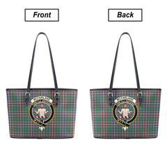 McFarlane Hunting Ancient Tartan Crest Leather Tote Bag