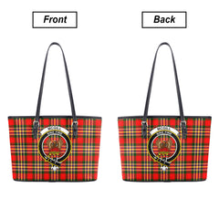 McGill Modern Tartan Crest Leather Tote Bag