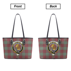 McGregor Hunting Ancient Tartan Crest Leather Tote Bag