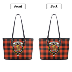 McGregor Rob Roy Ancient Tartan Crest Leather Tote Bag