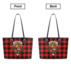 McGregor Rob Roy Modern Tartan Crest Leather Tote Bag