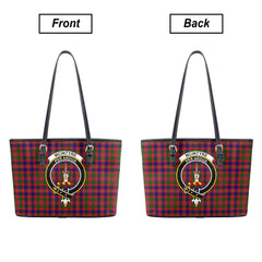 McIntyre Modern Tartan Crest Leather Tote Bag