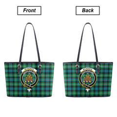 McKenzie Ancient Tartan Crest Leather Tote Bag