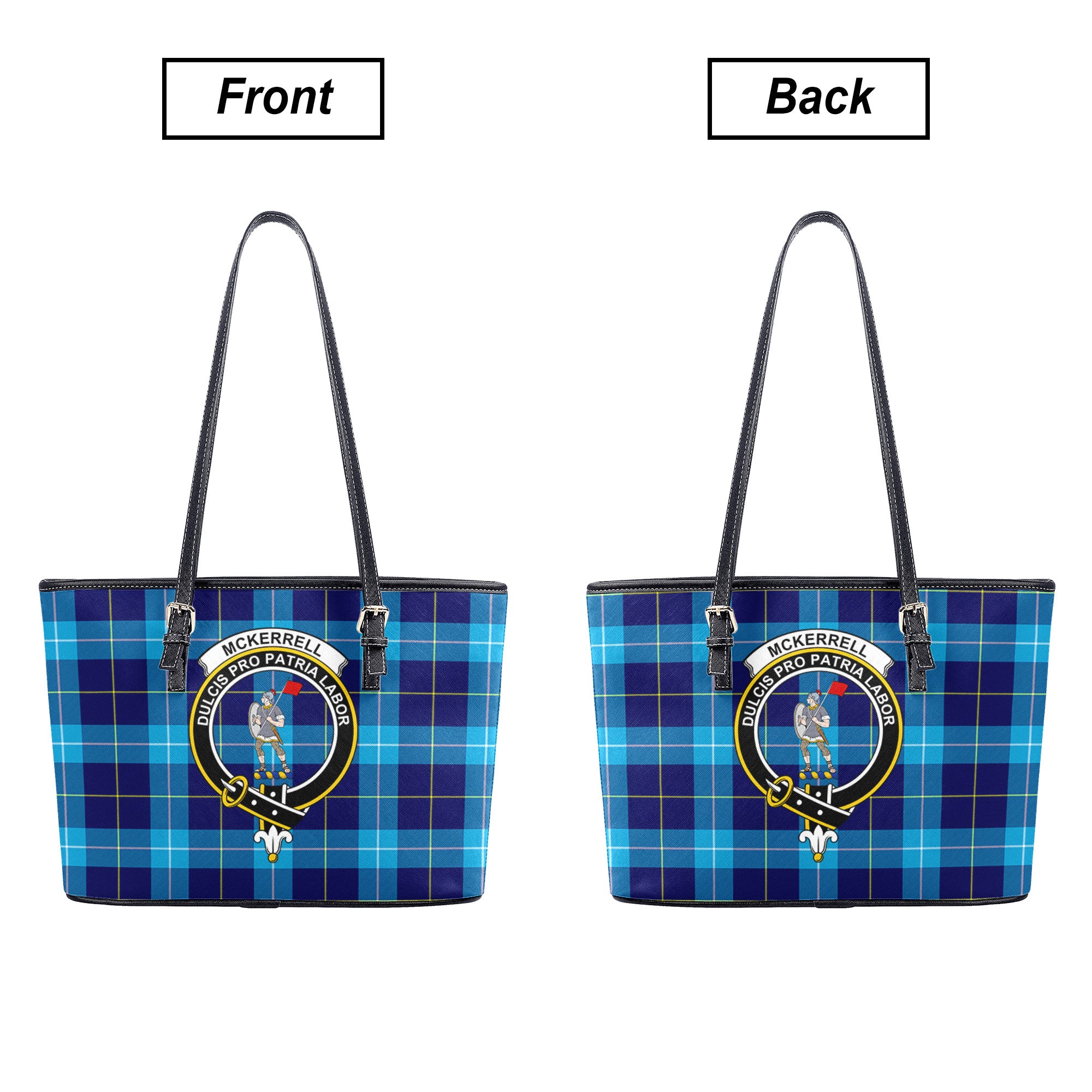 McKerrell Tartan Crest Leather Tote Bag