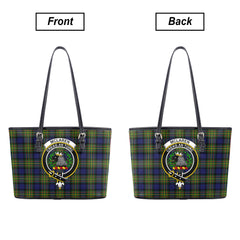 McLaren Modern Tartan Crest Leather Tote Bag