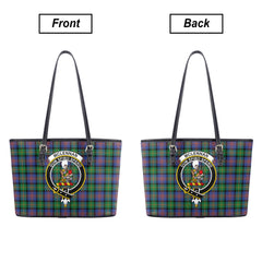 McLennan Ancient Tartan Crest Leather Tote Bag