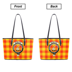 McMillan Clan Tartan Crest Leather Tote Bag