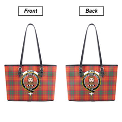 McNab Ancient Tartan Crest Leather Tote Bag