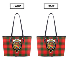 McPhee Tartan Crest Leather Tote Bag