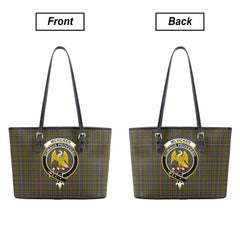 McVicker Tartan Crest Leather Tote Bag