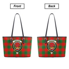 Moncrief Tartan Crest Leather Tote Bag