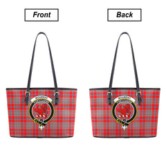 Moubray Tartan Crest Leather Tote Bag