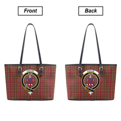 Ogilvie Tartan Crest Leather Tote Bag