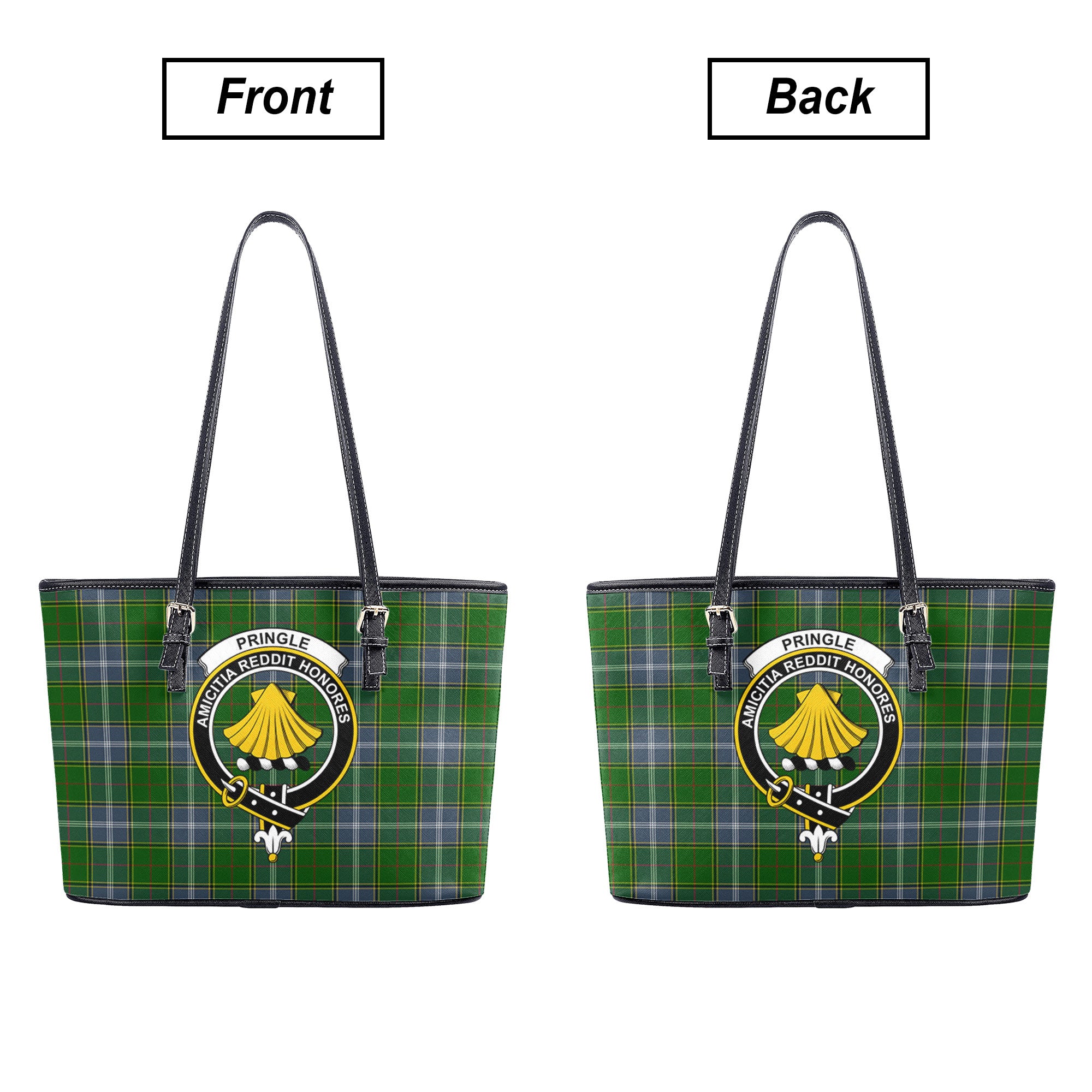 Pringle Tartan Crest Leather Tote Bag