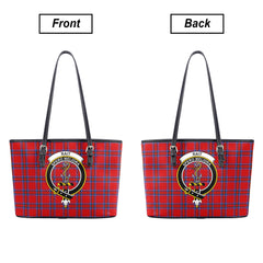 Rait Tartan Crest Leather Tote Bag