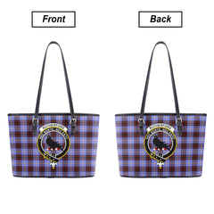 Rutherford Tartan Crest Leather Tote Bag