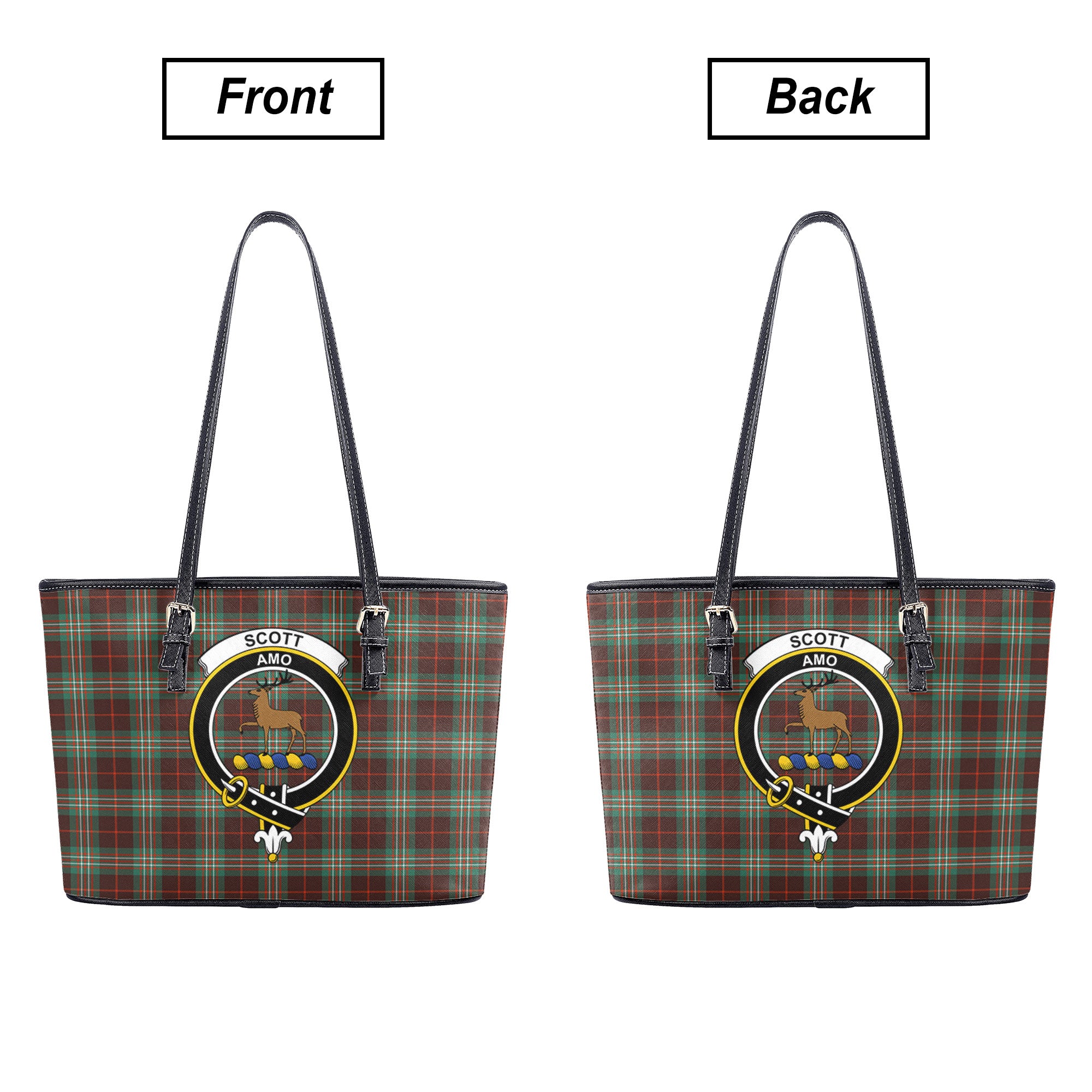 Scott Brown Ancient Tartan Crest Leather Tote Bag