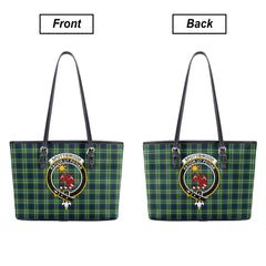 Spottiswood Tartan Crest Leather Tote Bag