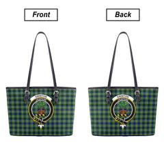 Swinton Tartan Crest Leather Tote Bag