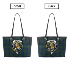 Walker Hunting Tartan Crest Leather Tote Bag