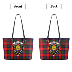 Wauchope (or Waugh) Tartan Crest Leather Tote Bag