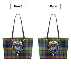 Whitelaw Tartan Crest Leather Tote Bag