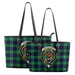 Abercrombie Tartan Crest Leather Tote Bag