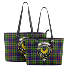 Arnott Tartan Crest Leather Tote Bag