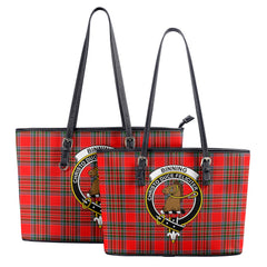 Binning (of Wallifoord) Tartan Crest Leather Tote Bag