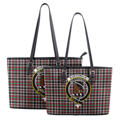 Borthwick Ancient Tartan Crest Leather Tote Bag