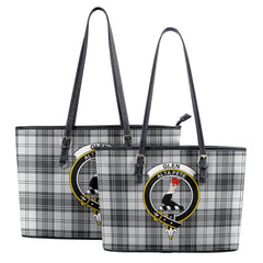 Glen Tartan Crest Leather Tote Bag