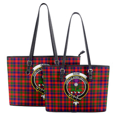 Gow (of Skeoch) Tartan Crest Leather Tote Bag