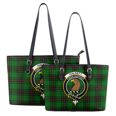 Halkett Tartan Crest Leather Tote Bag