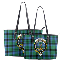 Keith Ancient Tartan Crest Leather Tote Bag