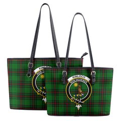 Kinloch Tartan Crest Leather Tote Bag