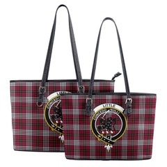 Little Tartan Crest Leather Tote Bag