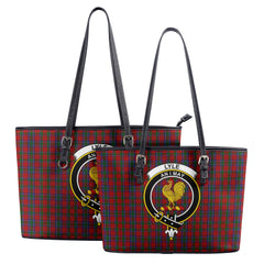 Lyle Tartan Crest Leather Tote Bag