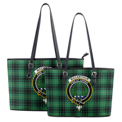 MacArthur Ancient Tartan Crest Leather Tote Bag