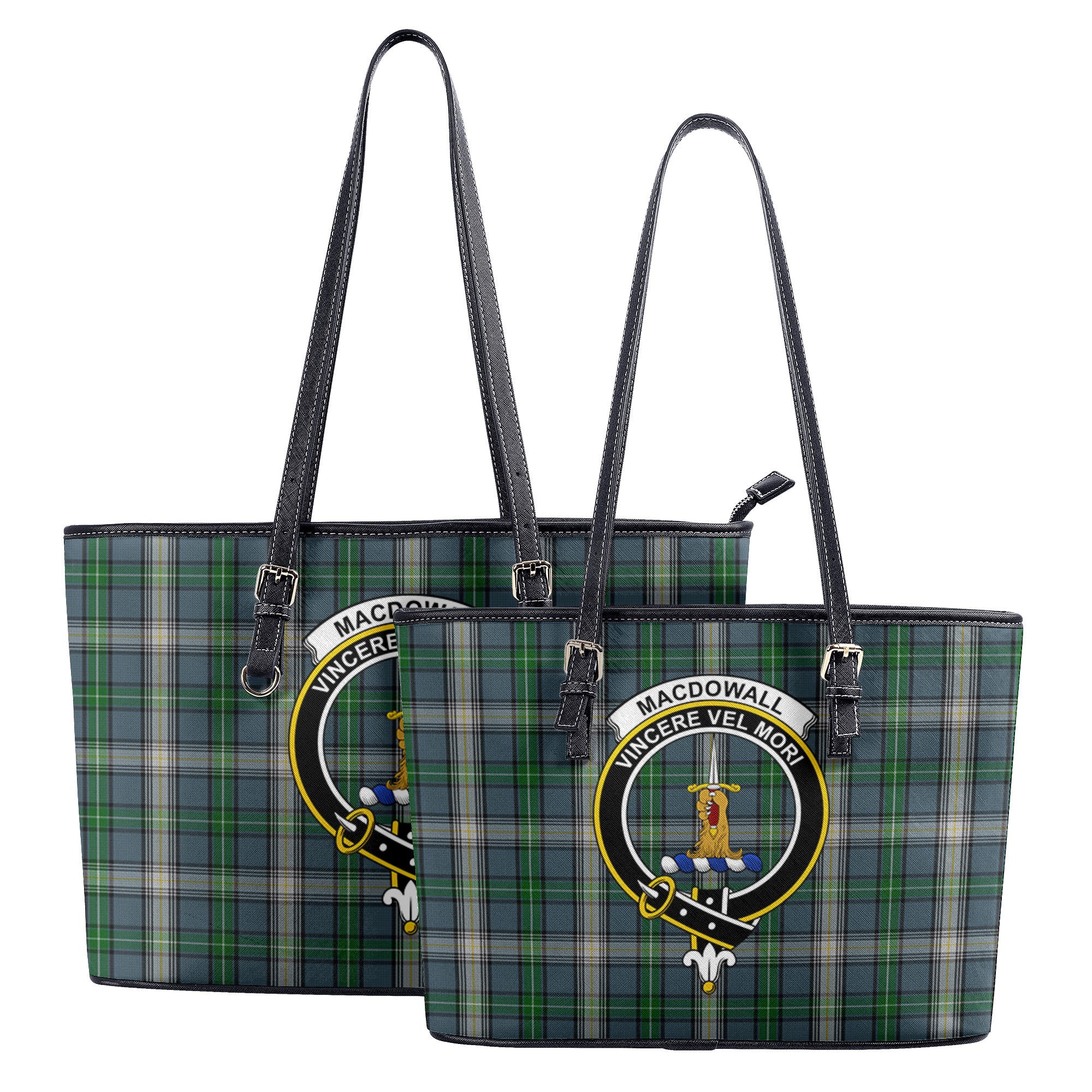 MacDowall Tartan Crest Leather Tote Bag