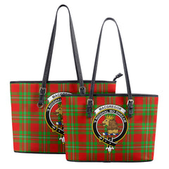 MacGregor Modern Tartan Crest Leather Tote Bag