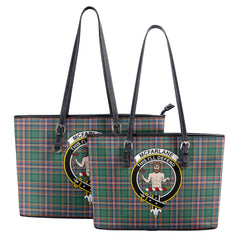 McFarlane Hunting Ancient Tartan Crest Leather Tote Bag