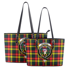 McIndoe Tartan Crest Leather Tote Bag