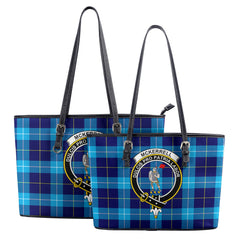 McKerrell Tartan Crest Leather Tote Bag