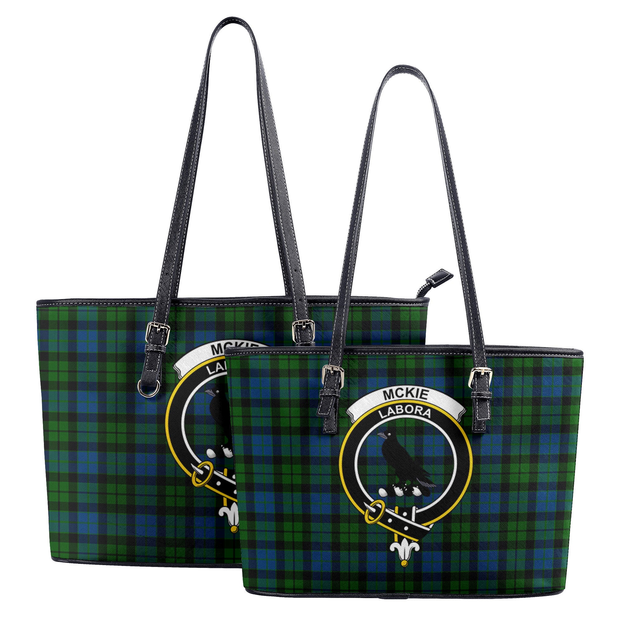 McKie Tartan Crest Leather Tote Bag